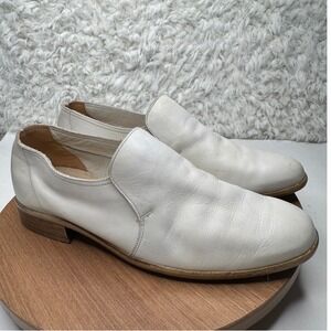 Salamander West Germany White Leather Loafers Slip On Shoes Men's Size 7.5 Wide